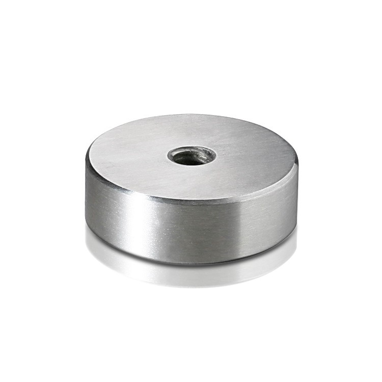 3/8-16 Threaded Barrels Diameter: 1 1/2'', Length: 8'',  Stainless Steel 304, Brushed Satin Finish [Required Material Hole Size: 3/8'' ]
