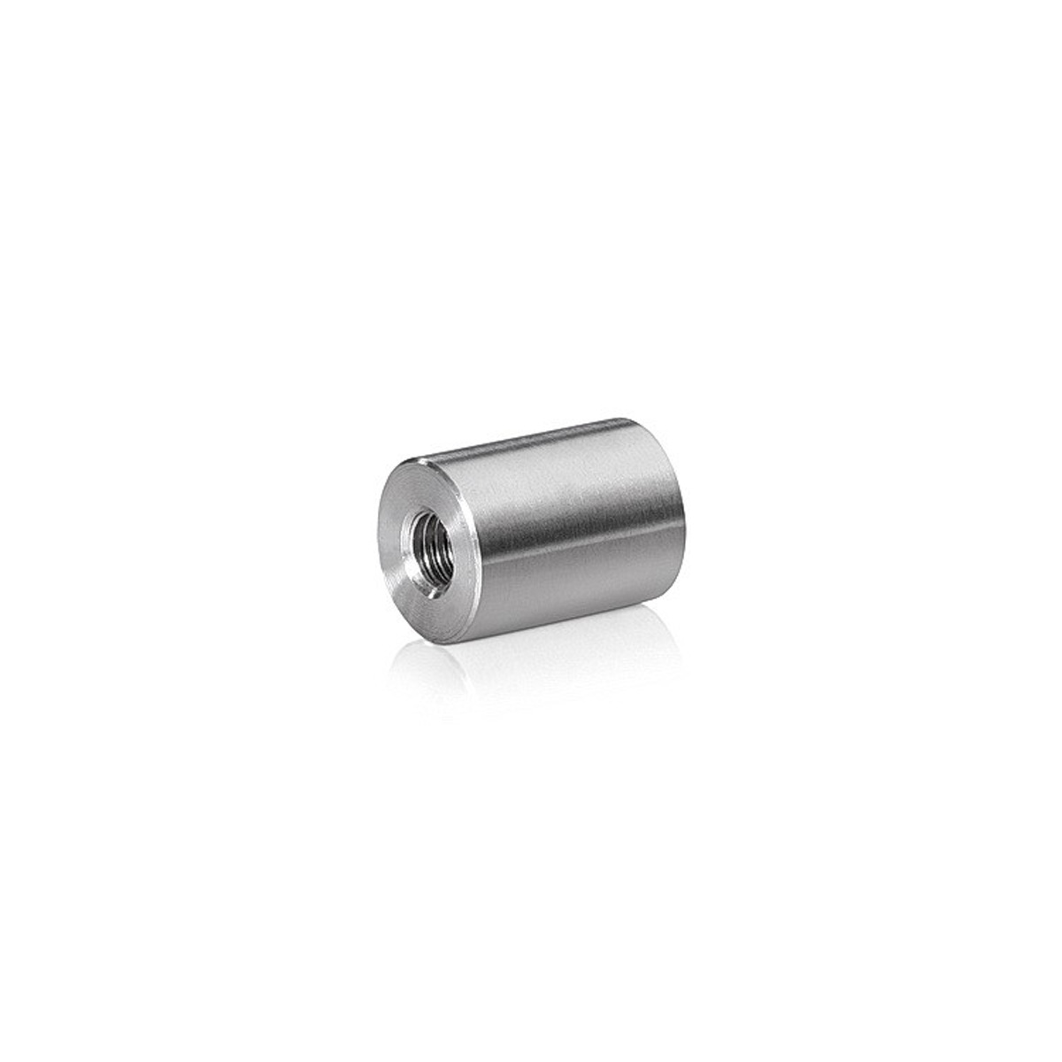 5/16-18 Threaded Barrels Diameter: 3/4'', Length: 1'', Brushed Satin Finish Grade 304 [Required Material Hole Size: 3/8'' ]