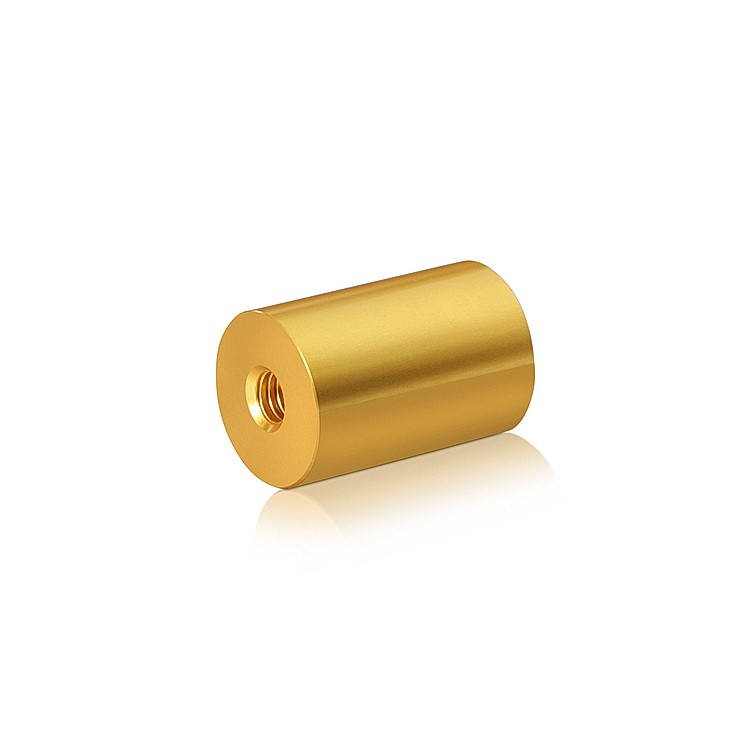 5/16-18 Threaded Barrels Diameter: 3/4'', Length: 1 1/2'', Gold Anodized [Required Material Hole Size: 3/8'' ]