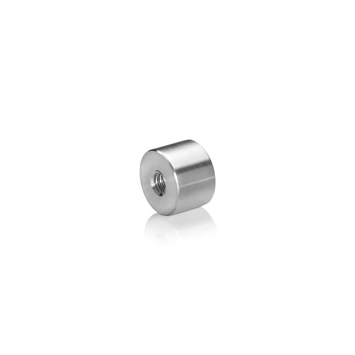1/4-20 Threaded Barrels Diameter: 3/4'', Length: 1/2'', Brushed Satin Finish Grade 304 [Required Material Hole Size: 17/64'' ]