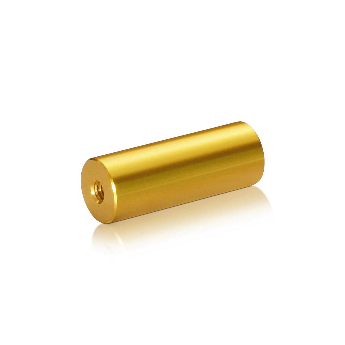 1/4-20 Threaded Barrels Diameter: 3/4'', Length: 2'', Gold Anodized [Required Material Hole Size: 17/64'' ]