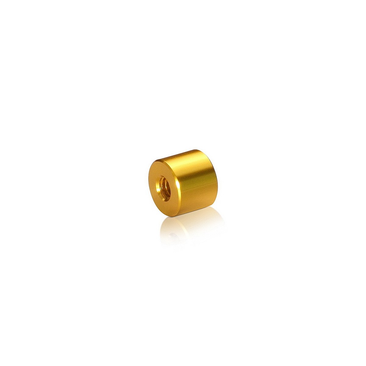 1/4-20 Threaded Barrels Diameter: 5/8'', Length: 1/2'', Gold Anodized [Required Material Hole Size: 17/64'' ]