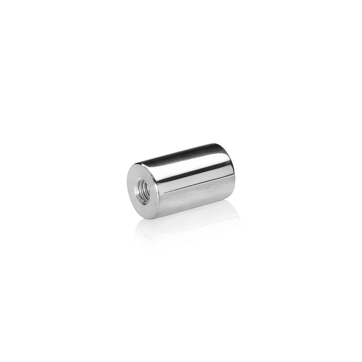 1/4-20 Threaded Barrels Diameter: 5/8'', Length: 1'', Polished Finish Grade 304 [Required Material Hole Size: 17/64'' ]