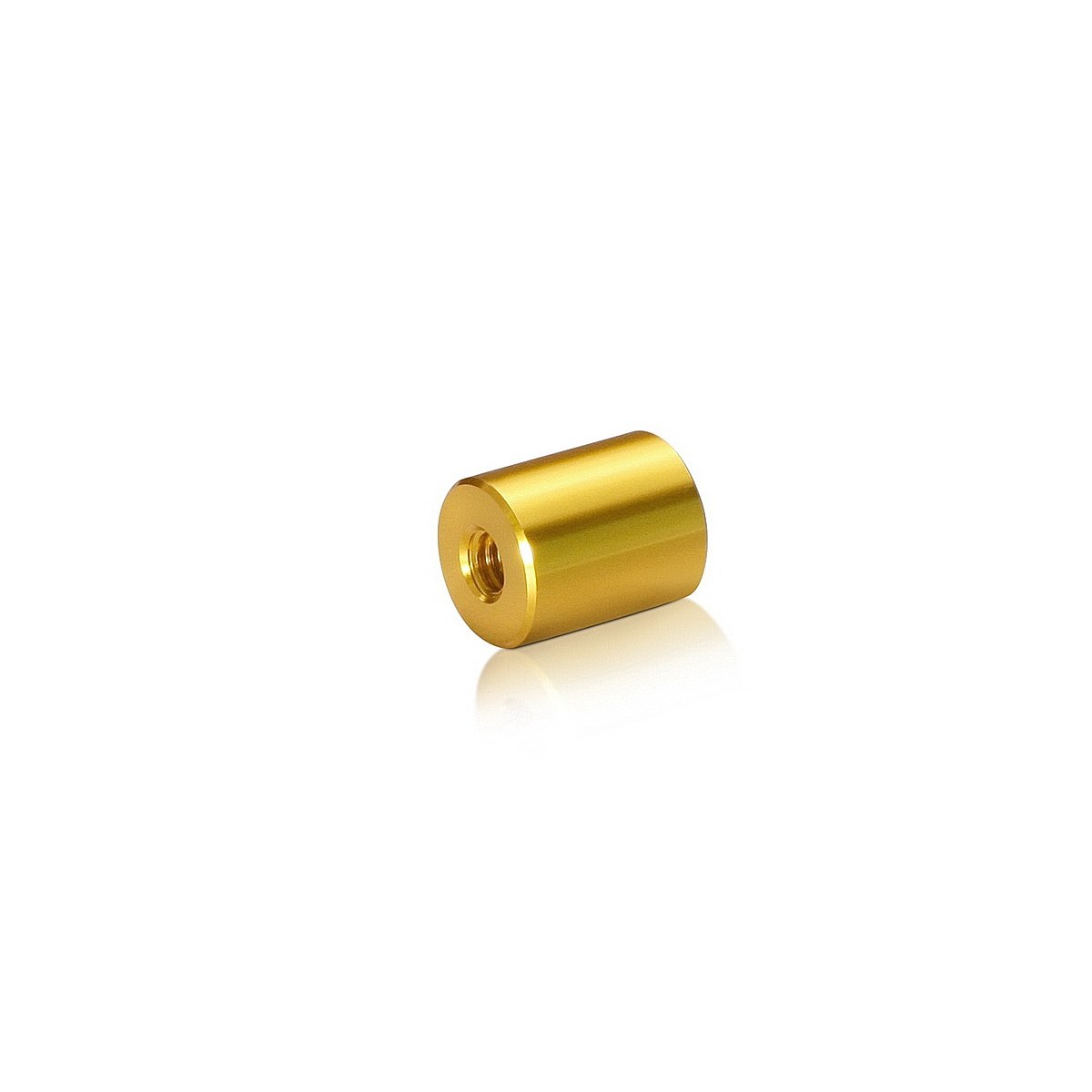 1/4-20 Threaded Barrels Diameter: 5/8'', Length: 3/4'', Gold Anodized [Required Material Hole Size: 17/64'' ]