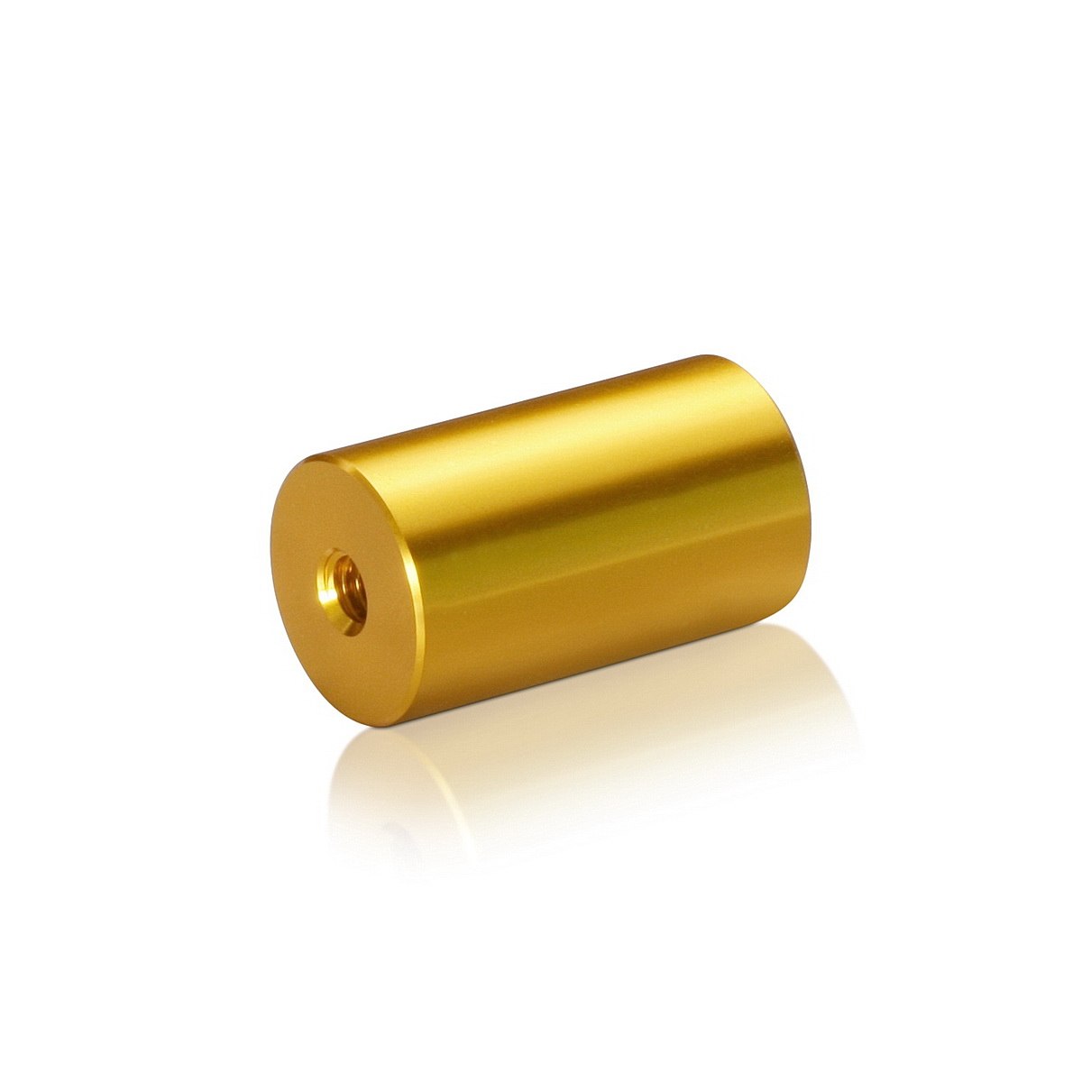 1/4-20 Threaded Barrels Diameter: 7/8'', Length: 1 1/2'', Gold Anodized [Required Material Hole Size: 17/64'' ]