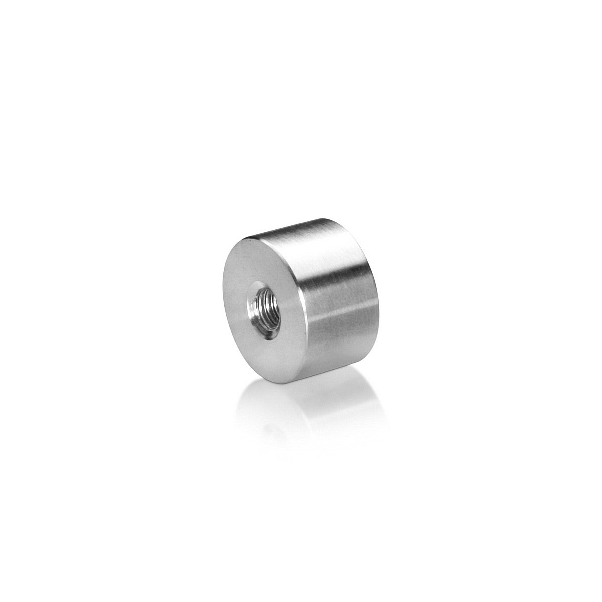 1/4-20 Threaded Barrels Diameter: 7/8'', Length: 1/2'', Brushed Satin Finish Grade 304 [Required Material Hole Size: 17/64'' ]