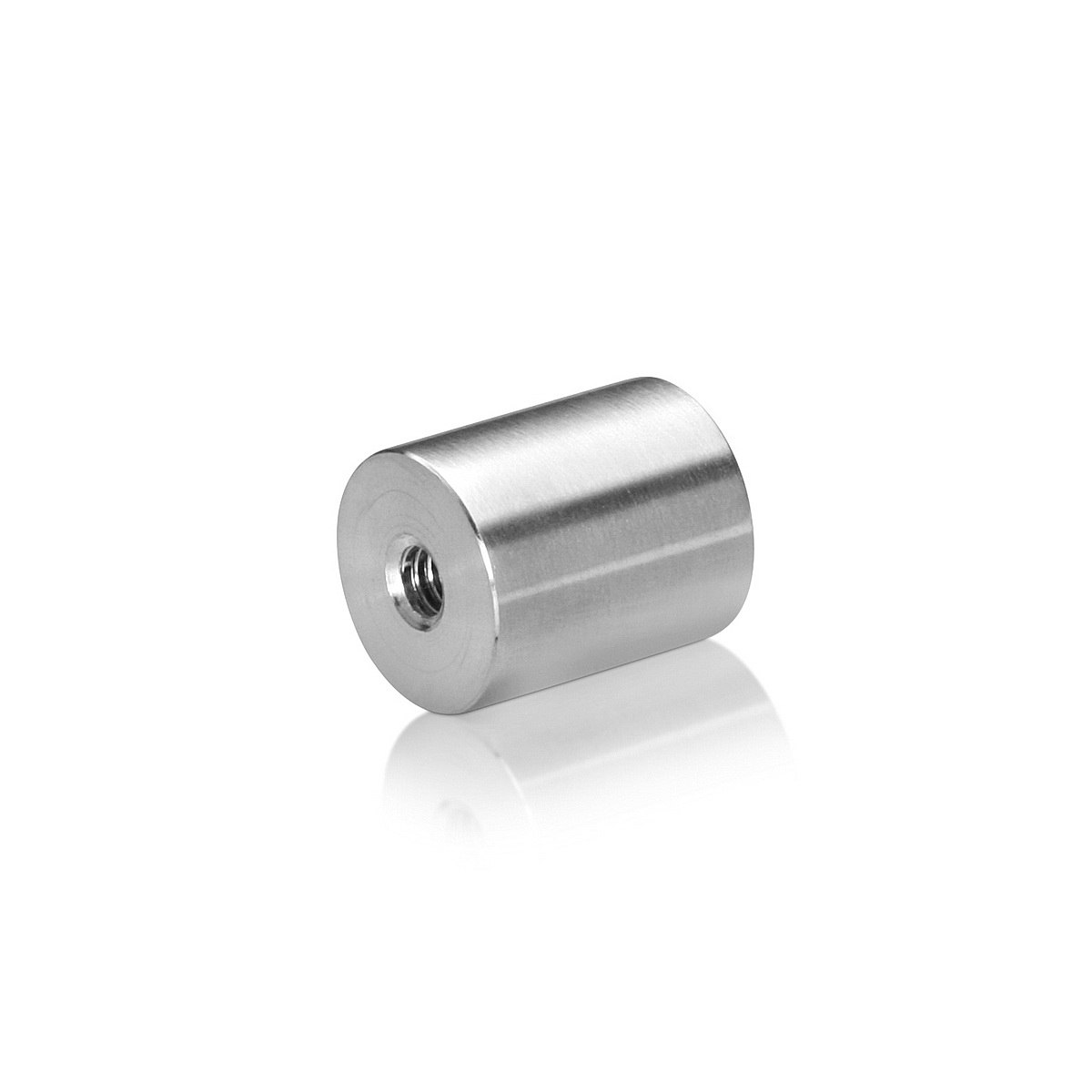1/4-20 Threaded Barrels Diameter: 7/8'', Length: 1'', Brushed Satin Finish Grade 304 [Required Material Hole Size: 17/64'' ]