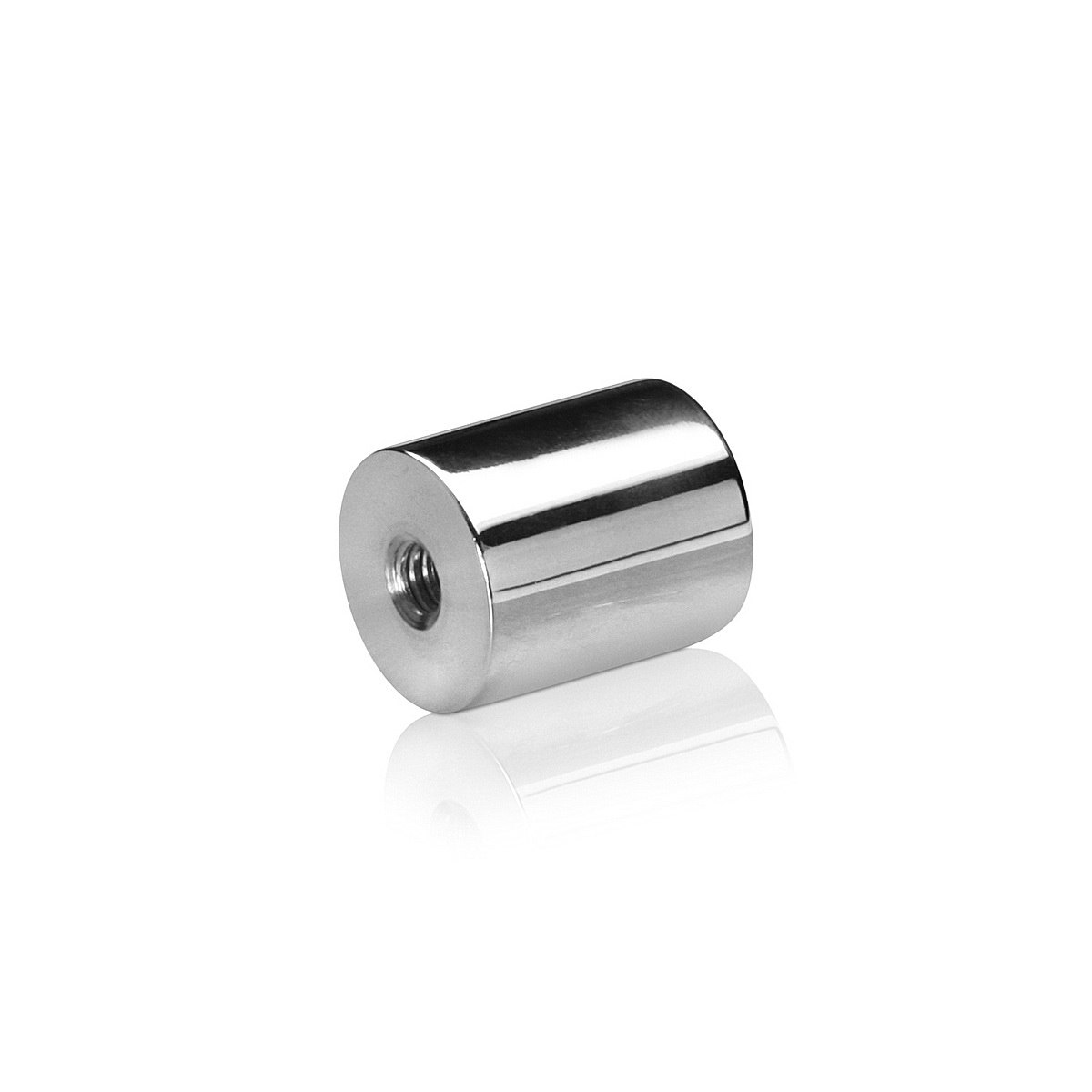 1/4-20 Threaded Barrels Diameter: 7/8'', Length: 1'', Polished Finish Grade 304 [Required Material Hole Size: 17/64'' ]