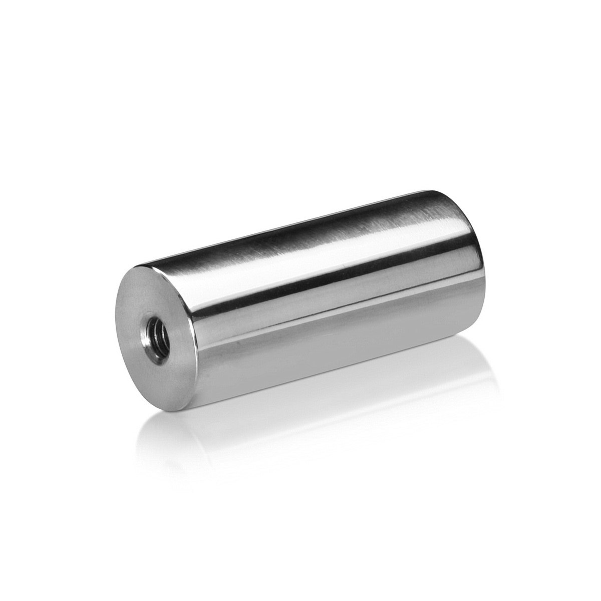 1/4-20 Threaded Barrels Diameter: 7/8'', Length: 2'', Polished Finish Grade 304 [Required Material Hole Size: 17/64'' ]