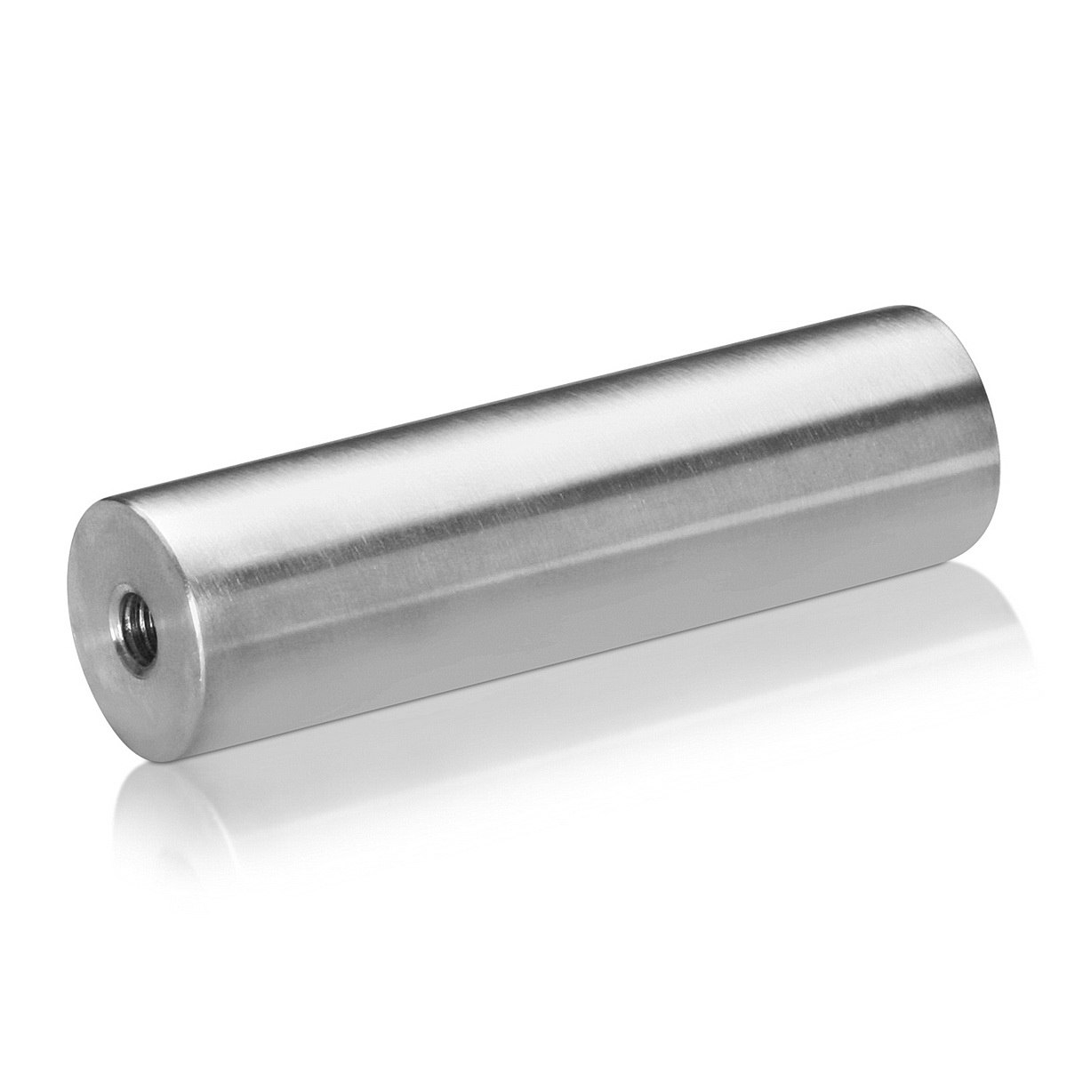 1/4-20 Threaded Barrels Diameter: 7/8'', Length: 3'', Brushed Satin Finish Grade 304 [Required Material Hole Size: 17/64'' ]