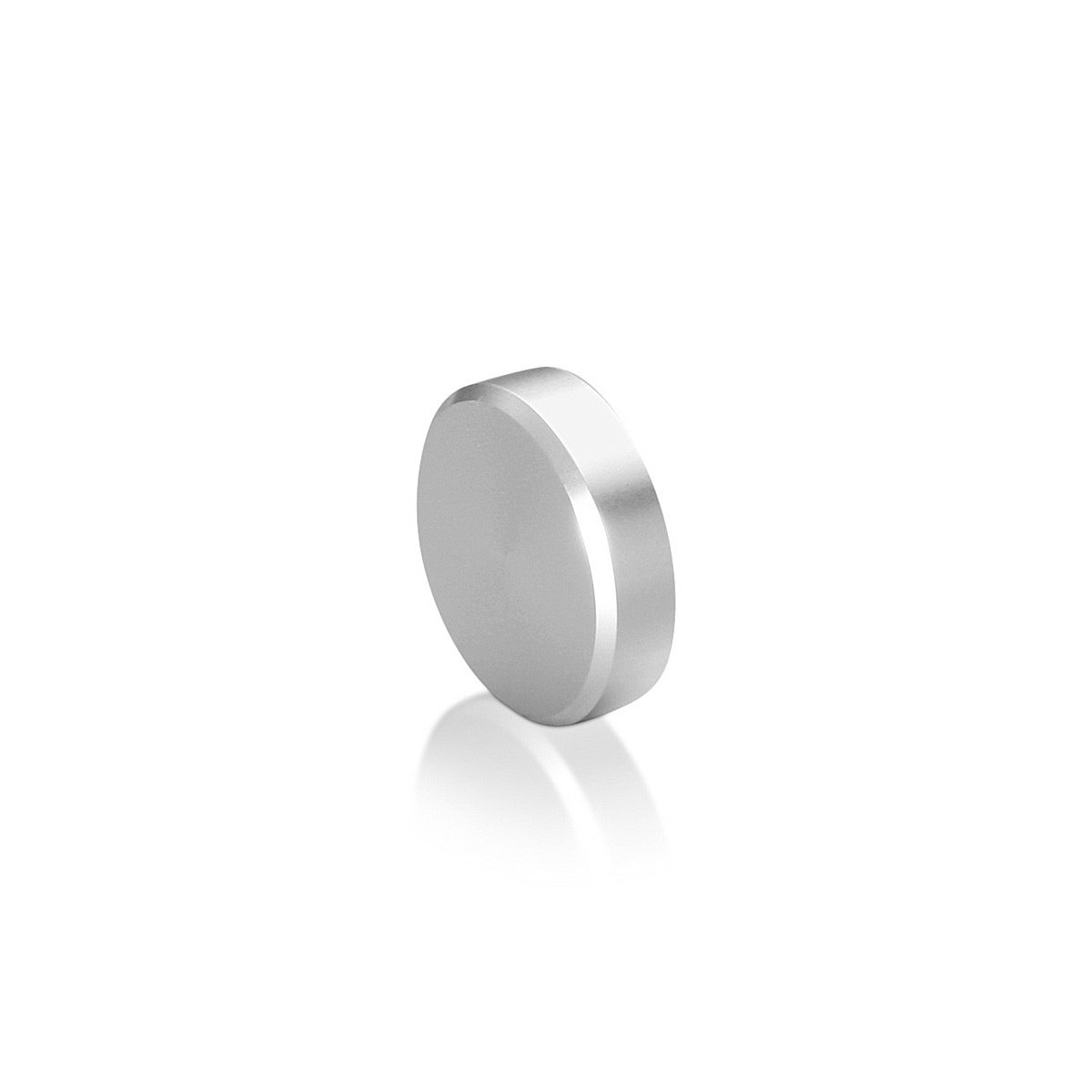1/4-20 Threaded Caps Diameter: 1'', Height: 1/4'', Clear Anodized Aluminum [Required Material Hole Size: 5/16'']