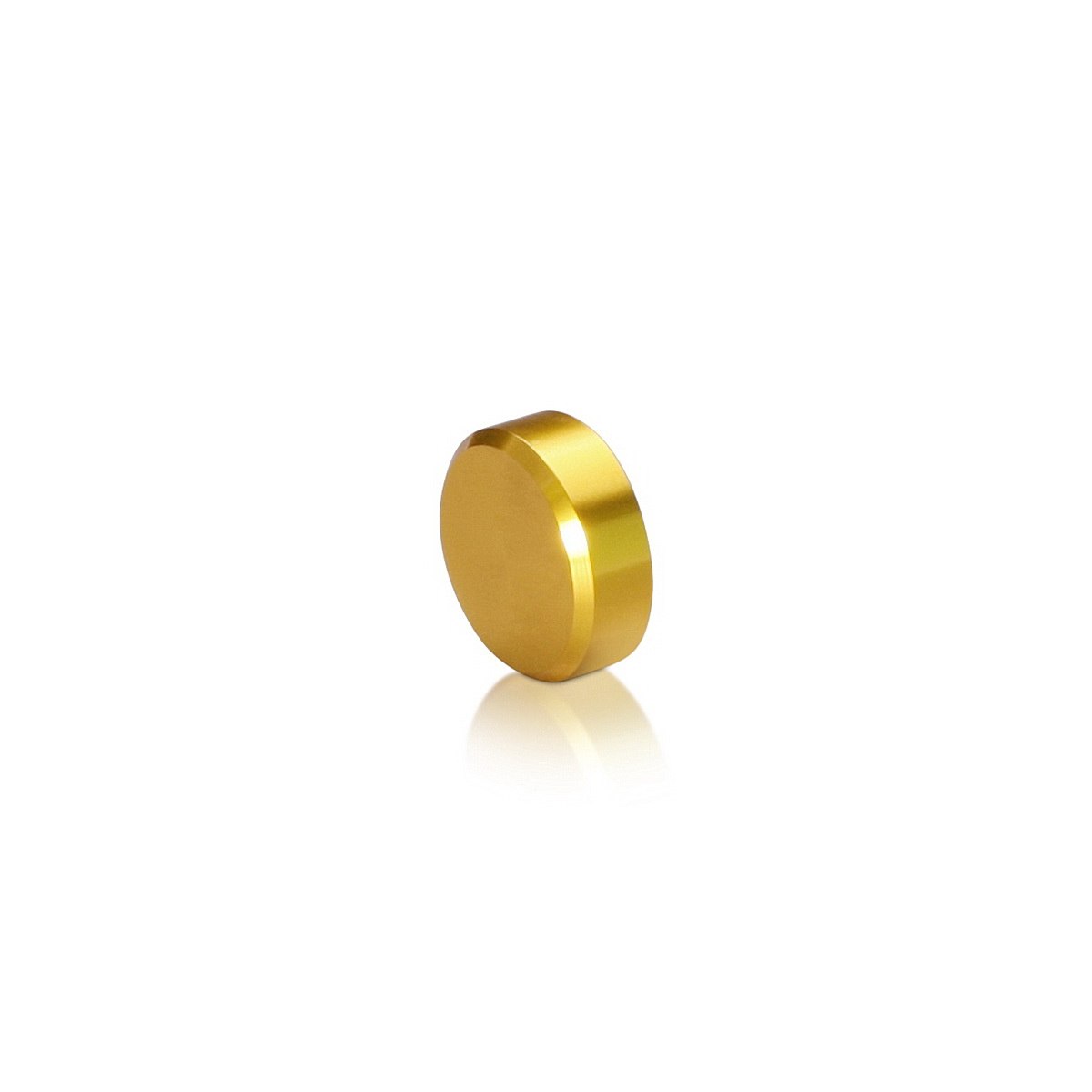 1/4-20 Threaded Caps Diameter: 3/4'', Height: 1/4'', Gold Anodized Aluminum [Required Material Hole Size: 5/16'']