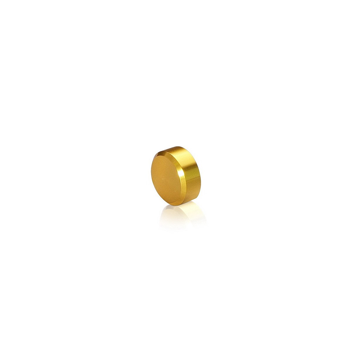 1/4-20 Threaded Caps Diameter: 5/8'', Height: 1/4'', Gold Anodized Aluminum [Required Material Hole Size: 5/16'']