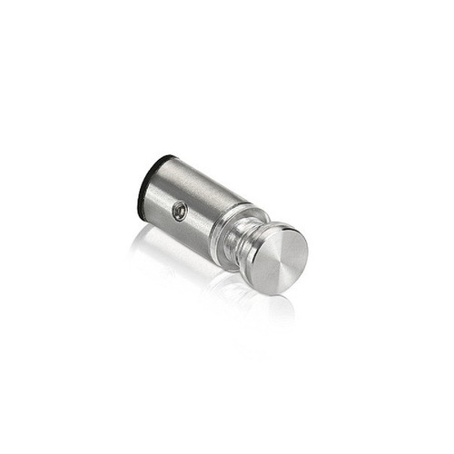 1/2'' Diameter Desktop Table Standoffs, 30° Angle - Flat Head (Stainless Steel Satin Brushed Standoffs) [Required Material Hole Size: 3/8'']