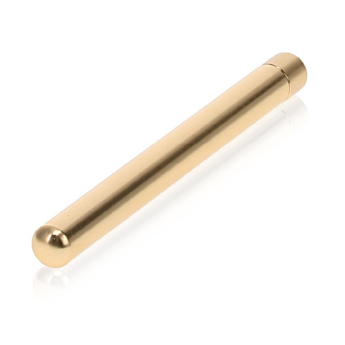 1/4'' Diameter x 2-3/4'' Length Cylinder Desktop Table Standoffs (Aluminum Champagne Anodized) [Required Material Hole Size: 7/32'']