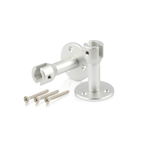 Extended Panel Gripper With Mounting Plate 2'' Diameter x 2-11/16'', Accepts Material Thickness of 1/4'', Clear Anodized Finish