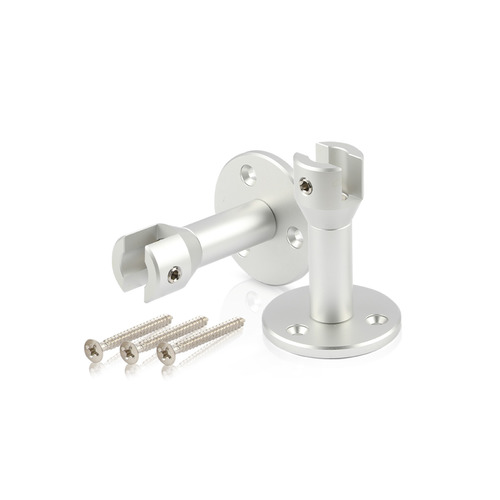 Extended Panel Gripper With Mounting Plate 2'' Diameter x 2-11/16'', Accepts Material Thickness of 3/8'', Clear Anodized Finish