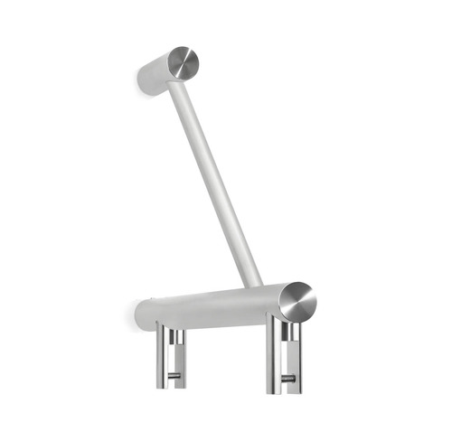 Stainless Steel Flag Sign Bracket Only, Satin Brushed Finish. 5/16'' Thickness Material Accepted, 7-7/8 Length, 3/4'' Diameter. (Sold Without Panel, Bracket Only)