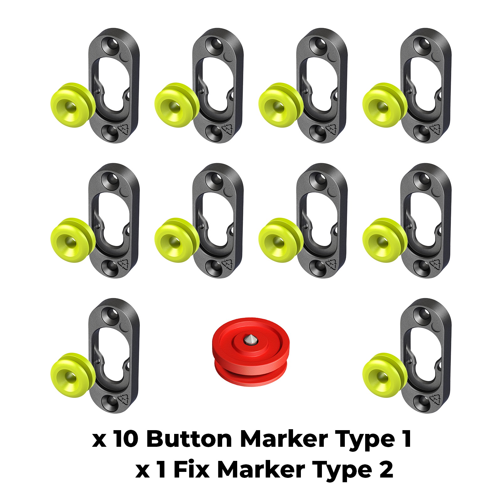 Button Fix Type 1 Flush Bracket Marker Guide Kit Connecting Panel to Panel x10 + 1 Marker Tool
