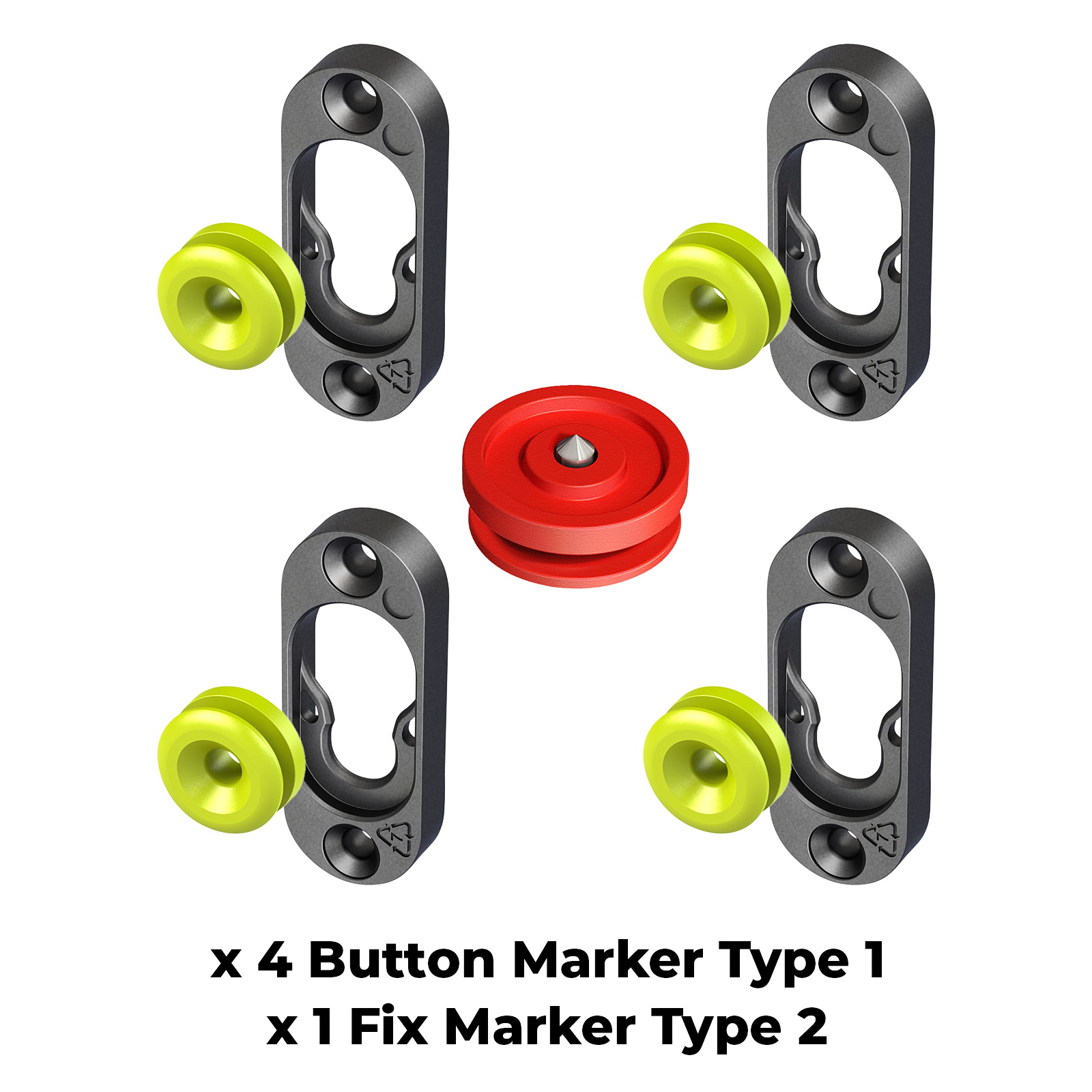 Button Fix Type 1 Flush Bracket Marker Guide Kit Connecting Panel to Panel x4  + 1 Marker Tool