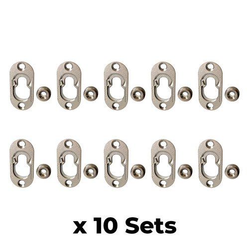 Button Fix Type 1 Metal Fix Bracket Fixing with Stainless Steel Retaining Spring for Fire Retardant Panels, Marine Interiors, Vibration & Shock Tested x10
