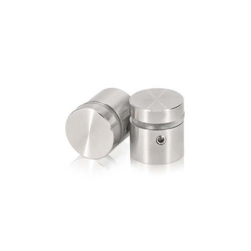 3/4'' Diameter X 1/2'' Barrel Length, (316 Marine Grade) Stainless Steel Brushed Finish. Easy Fasten Standoff (For Inside / Outside use) [Required Material Hole Size: 7/16'']