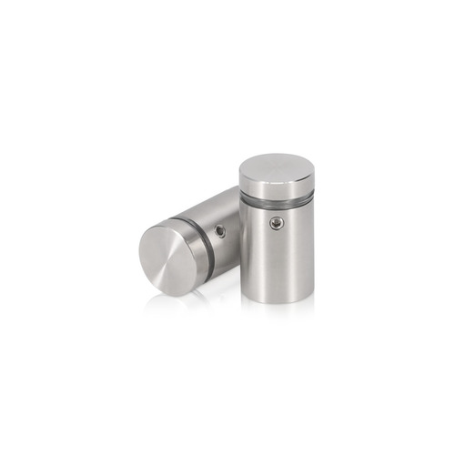3/4'' Diameter X 1'' Barrel Length, (316 Marine Grade) Stainless Steel Brushed Finish. Easy Fasten Standoff (For Inside / Outside use) [Required Material Hole Size: 7/16'']