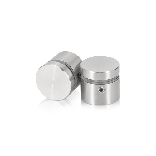 7/8'' Diameter X 1/2'' Barrel Length, (316 Marine Grade) Stainless Steel Brushed Finish. Easy Fasten Standoff (For Inside / Outside use) [Required Material Hole Size: 7/16'']