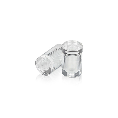 5/8'' Diameter X 3/4'' Barrel Length, Clear Acrylic Standoff. Easy Fasten Standoff (For Inside Use Only) Tamper Proof [Required Material Hole Size: 3/8'']