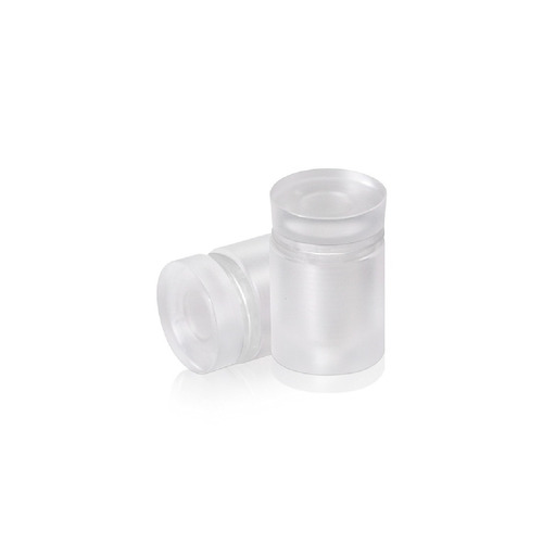 3/4'' Diameter X 1/2'' Barrel Length, Clear Acrylic Standoff. Easy Fasten Standoff (For Inside Use Only) Tamper Proof [Required Material Hole Size: 7/16'']