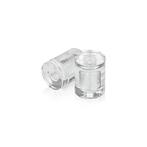 3/4'' Diameter X 3/4'' Barrel Length, Clear Acrylic Standoff. Easy Fasten Standoff (For Inside Use Only) Tamper Proof [Required Material Hole Size: 7/16'']