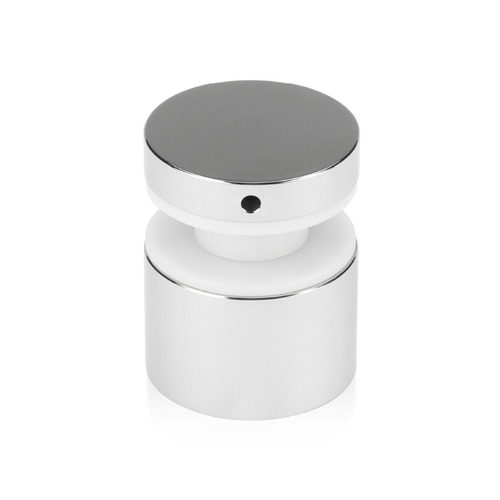 1-1/2'' Diameter X 1'' Barrel Length, (316) Stainless Steel Polished Finish Strong Glass Railing Standoff Pin - Accepts 3/8'' to 13/16'' Material - 1/4'' Adjustable from Barrel (For Inside / Outside use) [Required Material Hole Size: 7/8'']