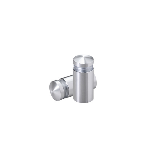 1/2'' Diameter X 3/4'' Barrel Length, Aluminum Rounded Head Standoffs, Shiny Anodized Finish Easy Fasten Standoff (For Inside / Outside use) [Required Material Hole Size: 3/8'']