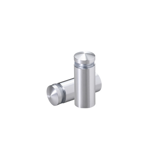 1/2'' Diameter X 1'' Barrel Length, Aluminum Rounded Head Standoffs, Shiny Anodized Finish Easy Fasten Standoff (For Inside / Outside use) [Required Material Hole Size: 3/8'']