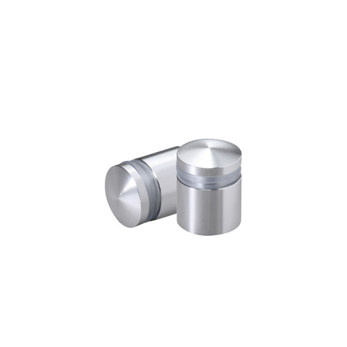 5/8'' Diameter X 1/2'' Barrel Length, Aluminum Rounded Head Standoffs, Shiny Anodized Finish Easy Fasten Standoff (For Inside / Outside use) [Required Material Hole Size: 7/16'']