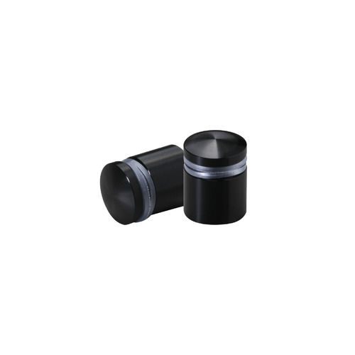 5/8'' Diameter X 1/2'' Barrel Length, Aluminum Rounded Head Standoffs, Black Anodized Finish Easy Fasten Standoff (For Inside / Outside use) [Required Material Hole Size: 7/16'']