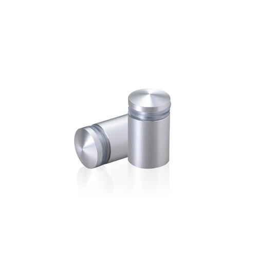 5/8'' Diameter X 3/4'' Barrel Length, Aluminum Rounded Head Standoffs, Clear Anodized Finish Easy Fasten Standoff (For Inside / Outside use) [Required Material Hole Size: 7/16'']