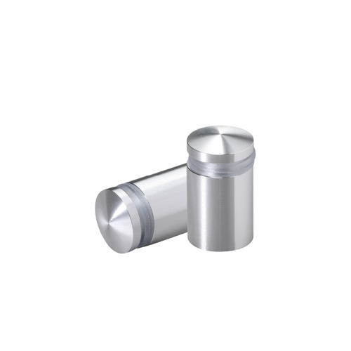 5/8'' Diameter X 3/4'' Barrel Length, Aluminum Rounded Head Standoffs, Shiny Anodized Finish Easy Fasten Standoff (For Inside / Outside use) [Required Material Hole Size: 7/16'']
