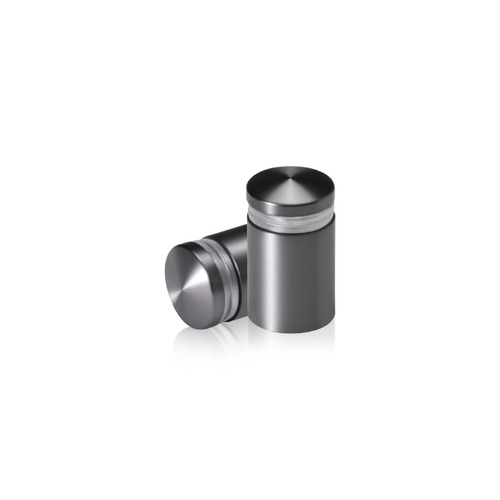 5/8'' Diameter X 3/4'' Barrel Length, Aluminum Rounded Head Standoffs, Titanium Anodized Finish Easy Fasten Standoff (For Inside / Outside use) [Required Material Hole Size: 7/16'']