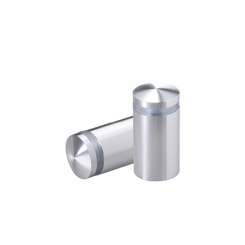 5/8'' Diameter X 1'' Barrel Length, Aluminum Rounded Head Standoffs, Shiny Anodized Finish Easy Fasten Standoff (For Inside / Outside use) [Required Material Hole Size: 7/16'']