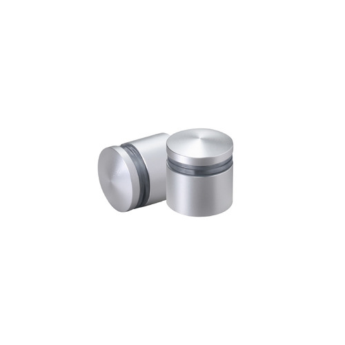 3/4'' Diameter X 1/2'' Barrel Length, Aluminum Rounded Head Standoffs, Clear Anodized Finish Easy Fasten Standoff (For Inside / Outside use) [Required Material Hole Size: 7/16'']