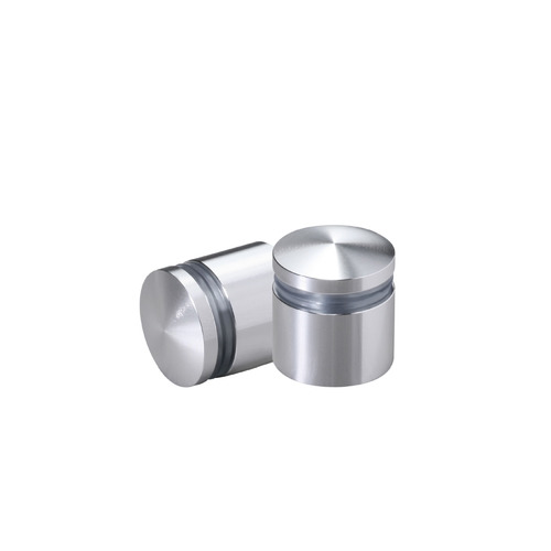 3/4'' Diameter X 1/2'' Barrel Length, Aluminum Rounded Head Standoffs, Shiny Anodized Finish Easy Fasten Standoff (For Inside / Outside use) [Required Material Hole Size: 7/16'']