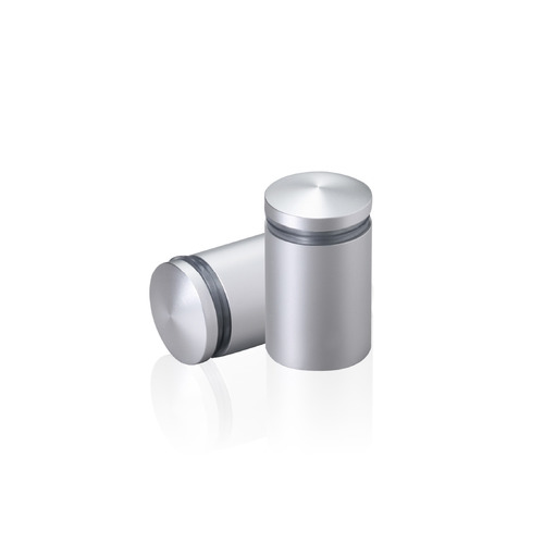 3/4'' Diameter X 1'' Barrel Length, Aluminum Rounded Head Standoffs, Clear Anodized Finish Easy Fasten Standoff (For Inside / Outside use) [Required Material Hole Size: 7/16'']