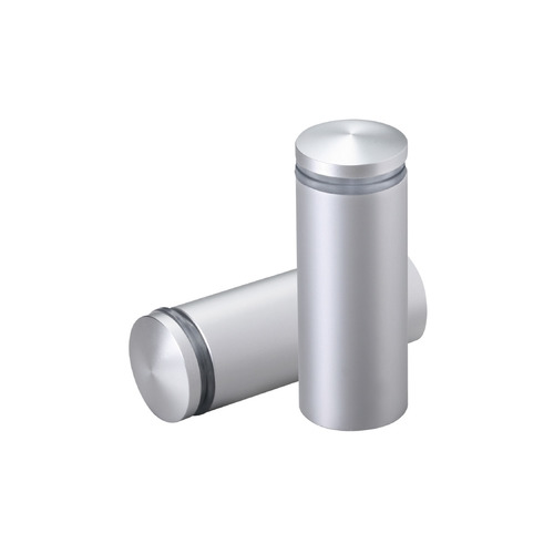 3/4'' Diameter X 1-3/4'' Barrel Length, Aluminum Rounded Head Standoffs, Clear Anodized Finish Easy Fasten Standoff (For Inside / Outside use) [Required Material Hole Size: 7/16'']
