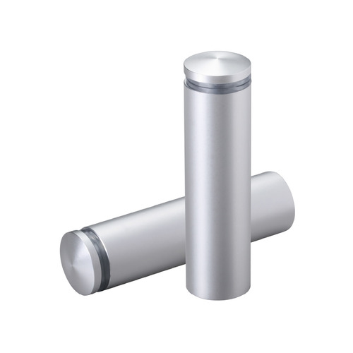 3/4'' Diameter X 2-1/2'' Barrel Length, Aluminum Rounded Head Standoffs, Clear Anodized Finish Easy Fasten Standoff (For Inside / Outside use) [Required Material Hole Size: 7/16'']