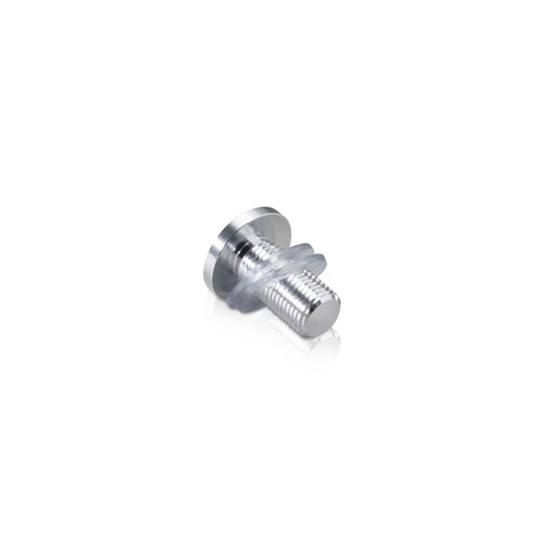 AL19-25AS, AL19-30AS, AL19-50AS, AL19-70AS Head replacement for Mbs-Standoffs 3/4'' Diameter, Aluminum Clear Shiny Finish Standoffs (Includes 2 Silicone Washers).