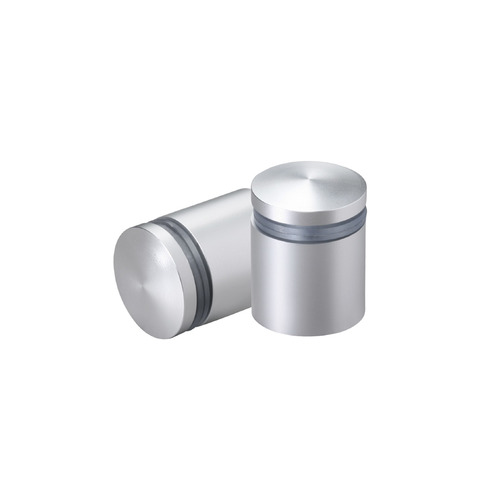 7/8'' Diameter X 3/4'' Barrel Length, Aluminum Rounded Head Standoffs, Clear Anodized Finish Easy Fasten Standoff (For Inside / Outside use) [Required Material Hole Size: 7/16'']