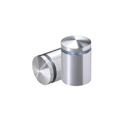 7/8'' Diameter X 1'' Barrel Length, Aluminum Rounded Head Standoffs, Shiny Anodized Finish Easy Fasten Standoff (For Inside / Outside use) [Required Material Hole Size: 7/16'']