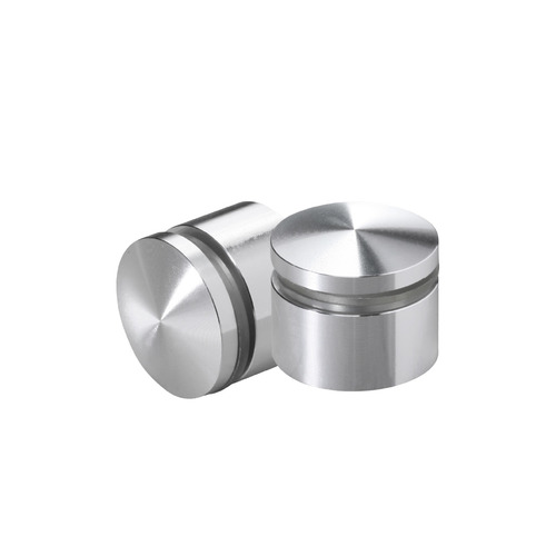 1'' Diameter X 1/2'' Barrel Length, Aluminum Rounded Head Standoffs, Shiny Anodized Finish Easy Fasten Standoff (For Inside / Outside use) [Required Material Hole Size: 7/16'']