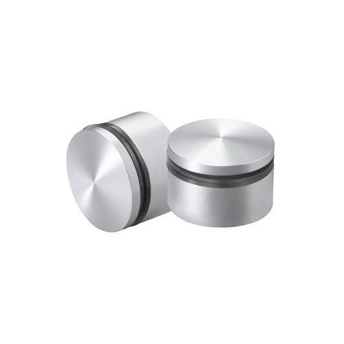 1-1/4'' Diameter X 1/2'' Barrel Length, Aluminum Rounded Head Standoffs, Clear Anodized Finish Easy Fasten Standoff (For Inside / Outside use) [Required Material Hole Size: 7/16'']